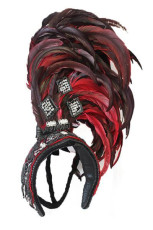 Red Side Showgirl Headpiece